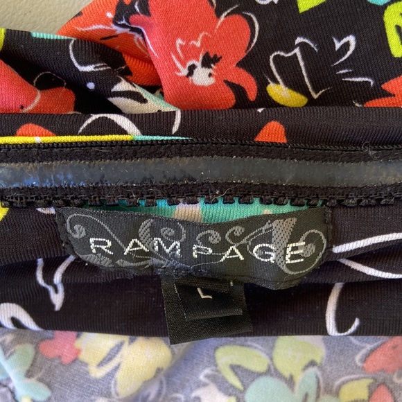 Rampage Halter Tubal Layered Black Floral Top! - Picture 7 of 12